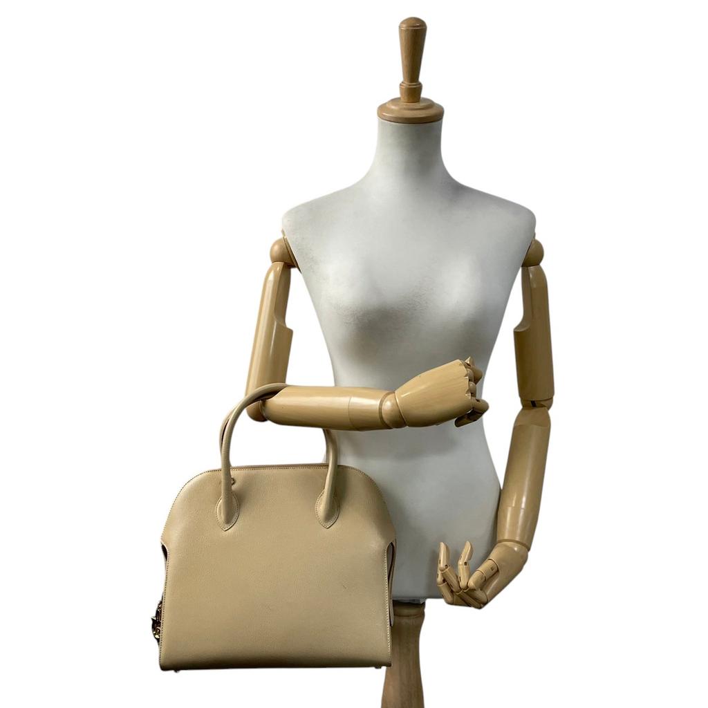 Used Salvatore Ferragamo HandbagHandbag Beige Leather Women
