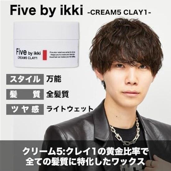 Five Ikki Cream Clay Wax Takeuchi Men 80g Perm Texture Hold