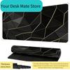 Mouse Pad Padrão Geométrico Dourado e Preto Grande Borracha para Jogos Tapetes de Mesa Antiderrapante Teclado de Computador XXL Laptop Mousepad Longo