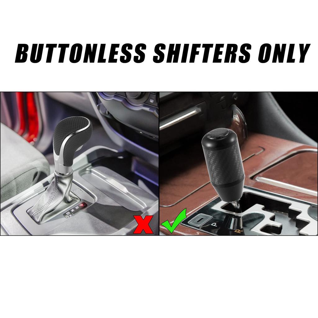 uxcell Automatic Universal Manual Gear Stick Shift Knob Transmission Gear Lever Stick Shifter Handle Carbon Fiber Pattern Black