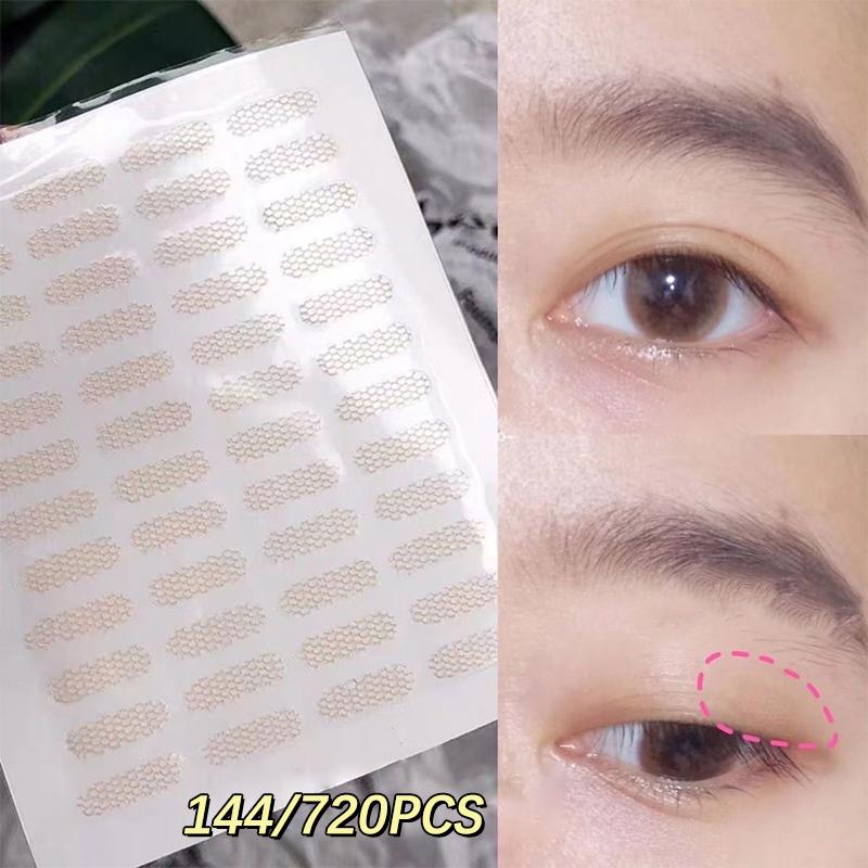 Natural Eye-Lift Mesh-Lace Transparent Invisible Self-Adhesive Eyelid Tapes Stickers Women Invisible Double-Fold Eyelid Stickers