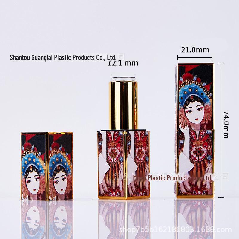 Peking Opera 3D Printed Magnetic Lipstick Tube - Decorative Makeup Packaging 