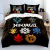 N Ninja Games Pattern Duvet Cover Set Digital Print Colorful Polyester Bedding With Zipper Closur For Kids Gifts