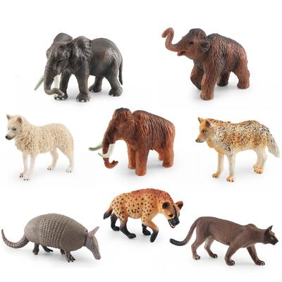 Elefante Africano Simulador, Puma, Lobo Ártico, Mamut, Hiena, Armadillo, Modelo de Animal, Adorno de Mesa Estático