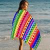 Colorful Mexican Serape Print Beach Towel Quick Dry Sand Free Oversized Bath Towel for Pool Travel Summer Vacation Boho Style