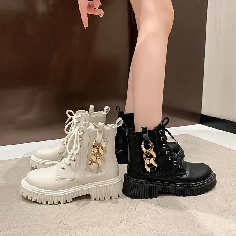 New Women'S Winter Fashion Boots Round Head Warm Women Shoes Middle Follow Square Heel Outdoor Leisure Comfortable