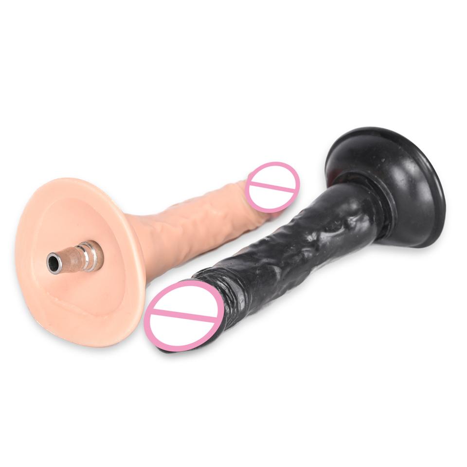 Sex Machine Attachment ROUGH BEAST 7.28" Black/Flesh Dildo for Sex Machine Vac-u-lock Love Machine Attachment Anal Plug Adult Sex Toys