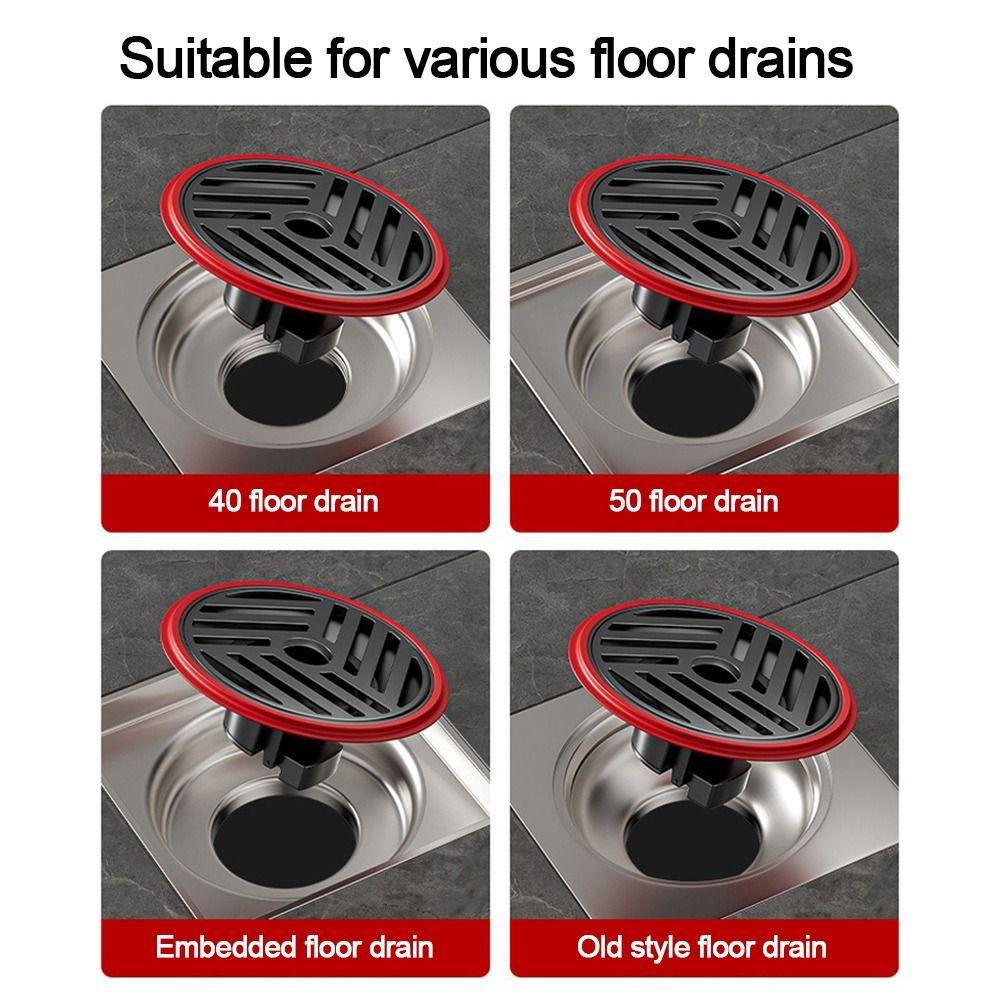 With Grid Grate Cover Shower Floor Drain Round Sewer Drain Filter Plug Durable Sink Strainer