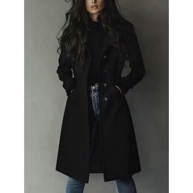 Womens Suede-Like Oversized Western Style Coat
