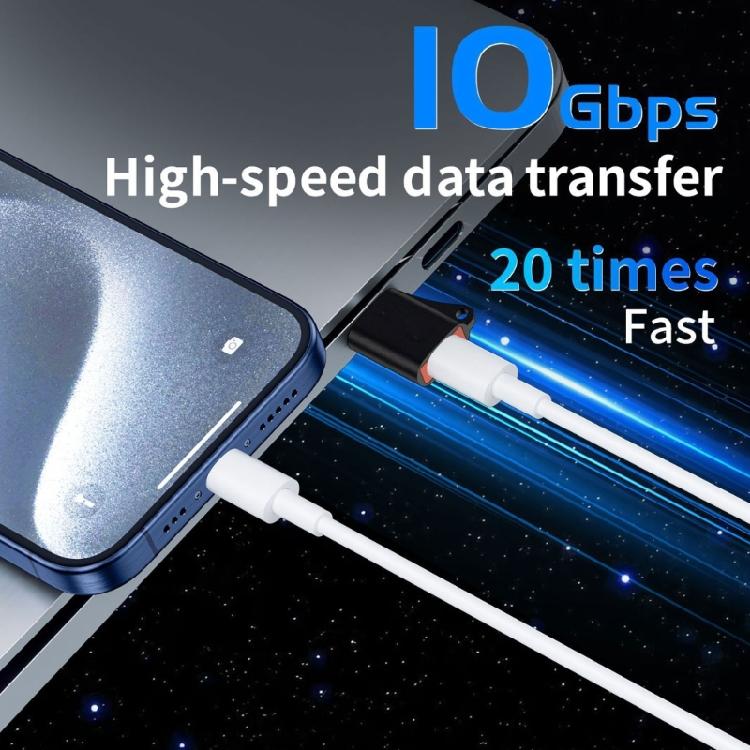 Rugged Metal USB3.0 To Type C Converter with Detachable Lanyard for Seamlessly Smartphones Laptops Connectivity