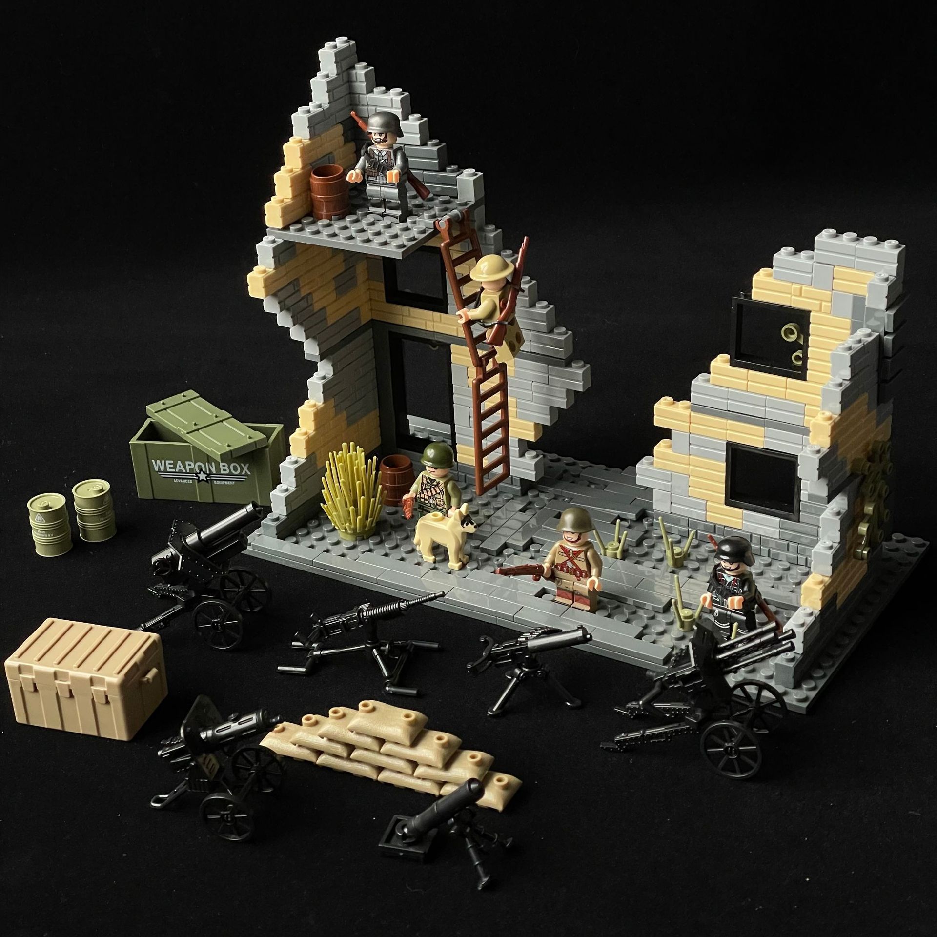 

Сцена руин Опасные здания Руины Военные здания Сборка игрушек Ожесточенные бои Заброшенные здания