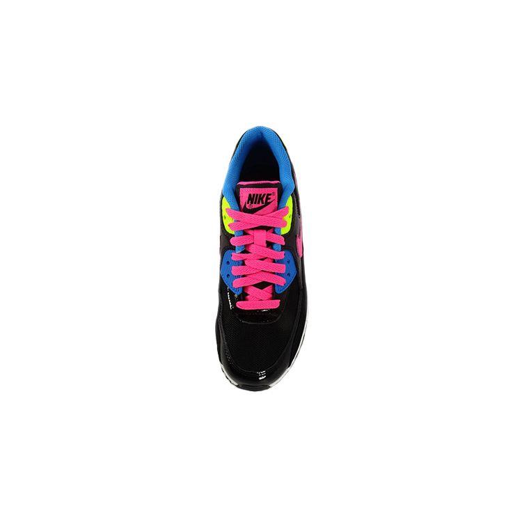 Nike Air Max 90 Comfortable Versatile Low-Top Training Running Shoes Women sneaker Black Pink 724855-004