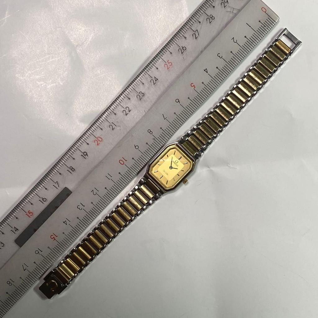 Used Operation OMEGA De Ville Square Quartz Watch Gold