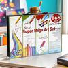 168-Piece Kids' Art Set: Watercolor Pens, Crayons, Colored Pencils In Creative Gift Box for Elementary School Art Supplies