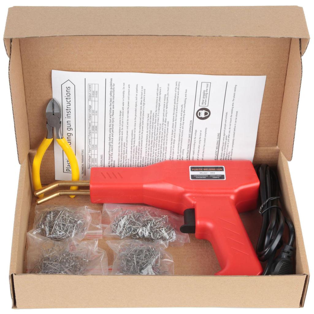 H50 Multi-Color Plastic Welder Set: Car Bumper Repair Gun & Nails - EU/US Standard
