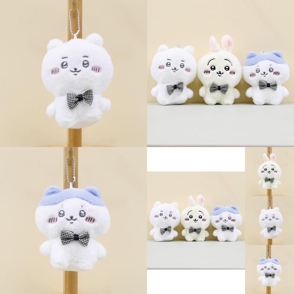 Adorable Plush Bunny Keychain Soft Stuffed Animal Toy With Pp Cotton Filling