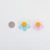 Transparent pearl gradient smile flower keychain