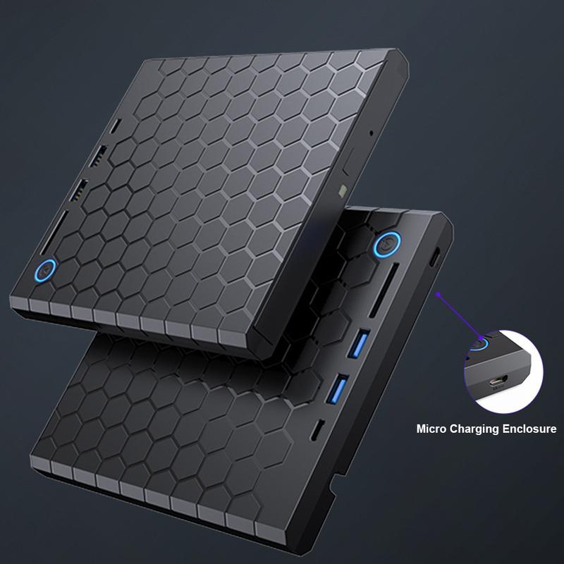 Ekstern CD/DVD-stasjon USB 3.0 Type-C Optisk diskstasjon med SD/TF-spor Bærbar CD DVD-brenner TF-leser for bærbar PC Macbook PC