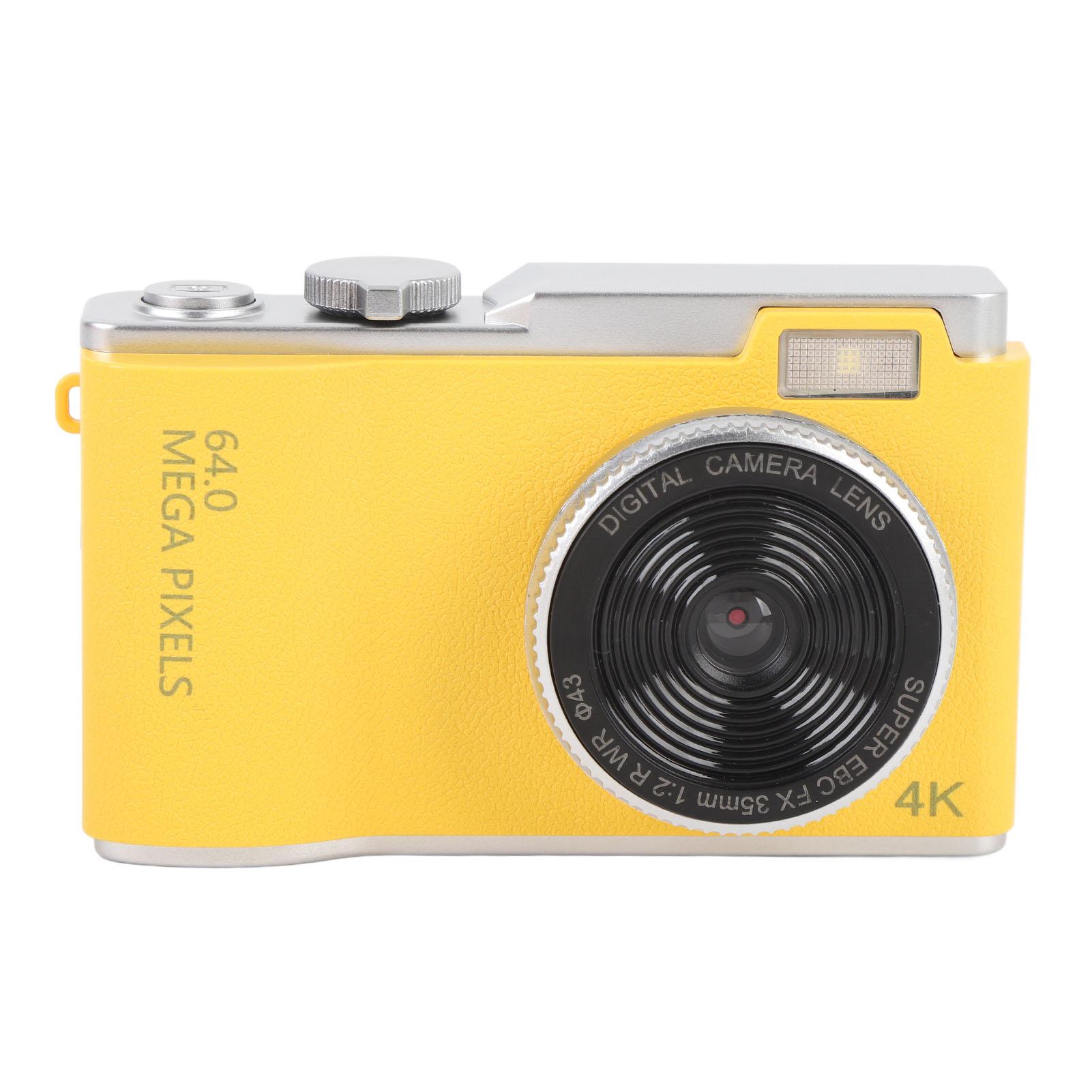 

4K 64MP HD Digital Camera 2.4inch IPS Color Screen 16x Digital Zoom Rechargeable Portable CCD Camera with Fill Light 32GB