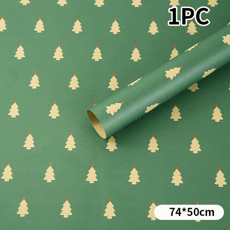 Wholesale Christmas Gift Wrapping Paper Christmas Gift Box Flower Paper Santa Claus Reindeer Christmas Tree Decorative Paper