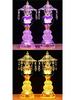 Buddha Altar Seven-Color Crystal Lotus Lamp, Plug-in Pair for Year of the Horse