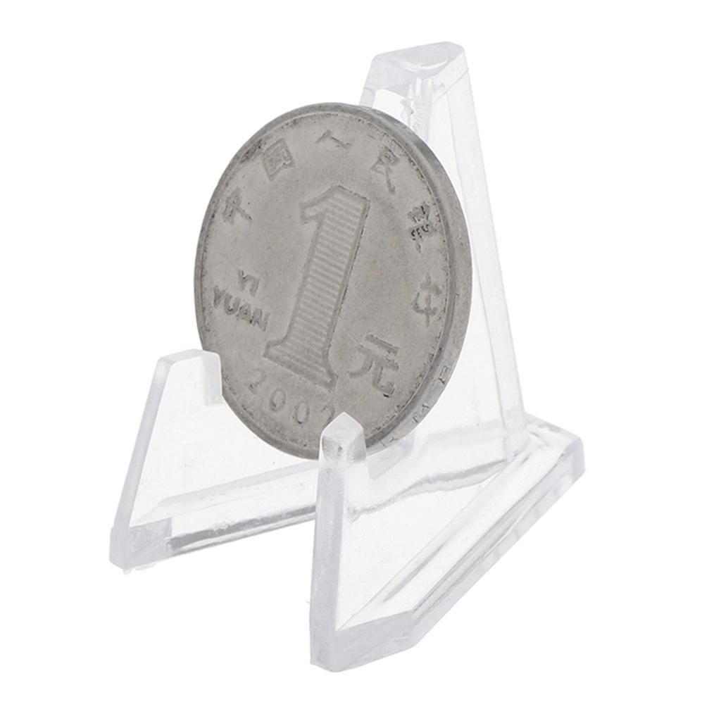 5pcs Acrylic Stands Mini Coin Display Stand Easel Holder Rack Shelf for Medals