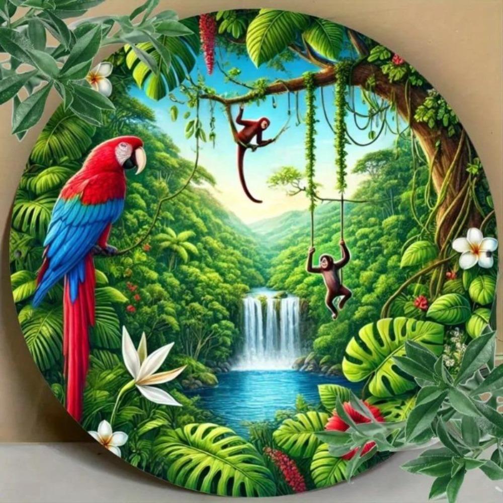 Arte de Pared de Metal Decoración para Hogar y Jardín Pintura de Hierro Moderna