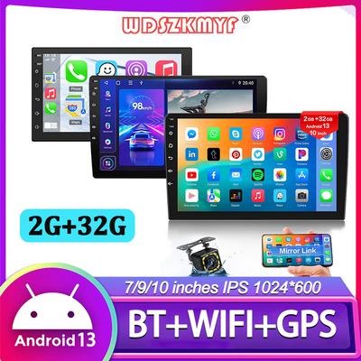 7 9 10 Inch GPS 2 Din Radio Stereo Receiver Player Android13 2G+32G Wireless CarPlay Android Auto WIFI Radio Multimedia Player
