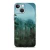 Phone Case For iPhone 15 14 13 12 Mini 11 Pro Max XS X XR 7 8 Plus Clear Shockproof Silicone TPU Cover Forest Geometry Wood