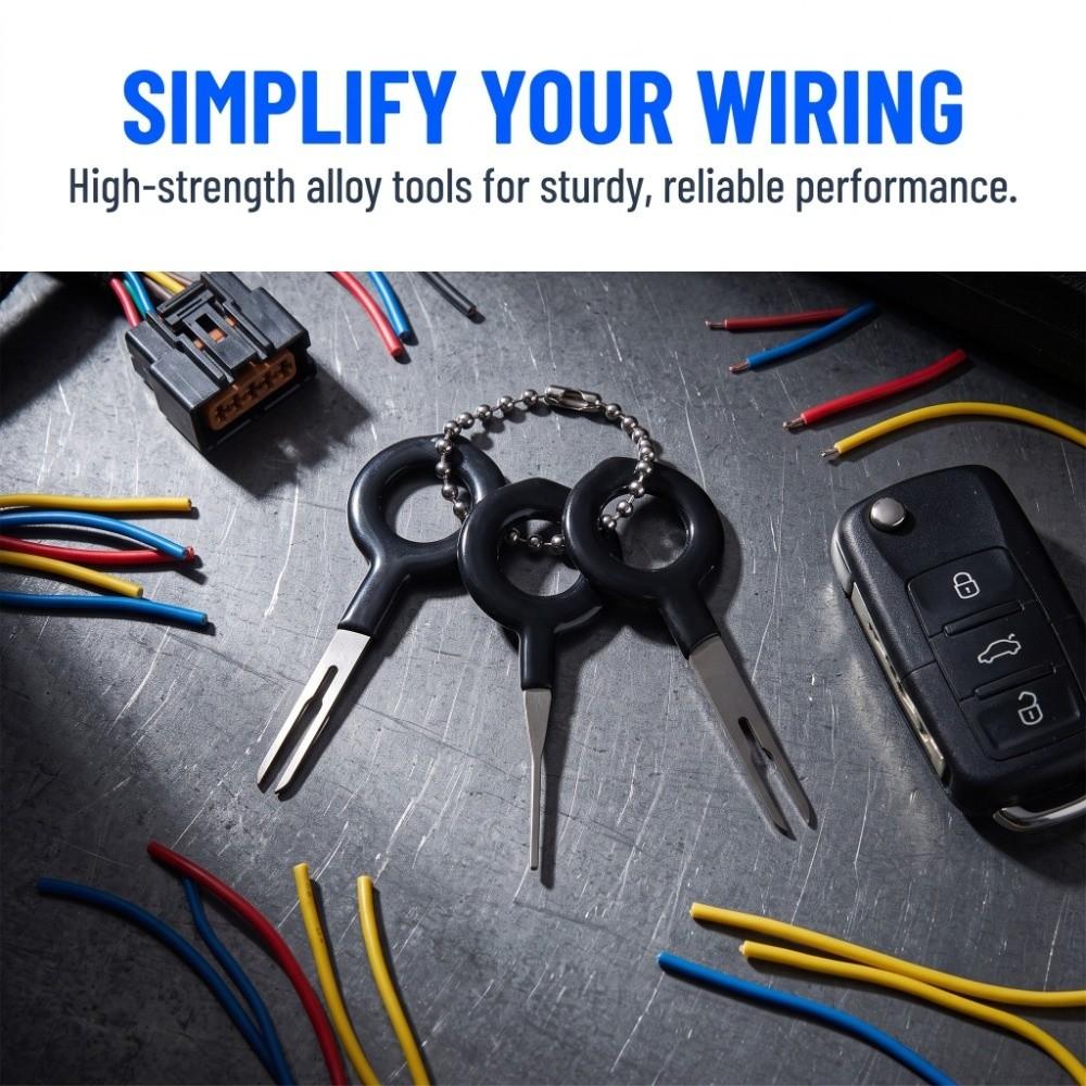 3PCS Anti-Rust Terminal Pin Release Tool Wire Connector Puller  Wiring Terminal Replacement Service