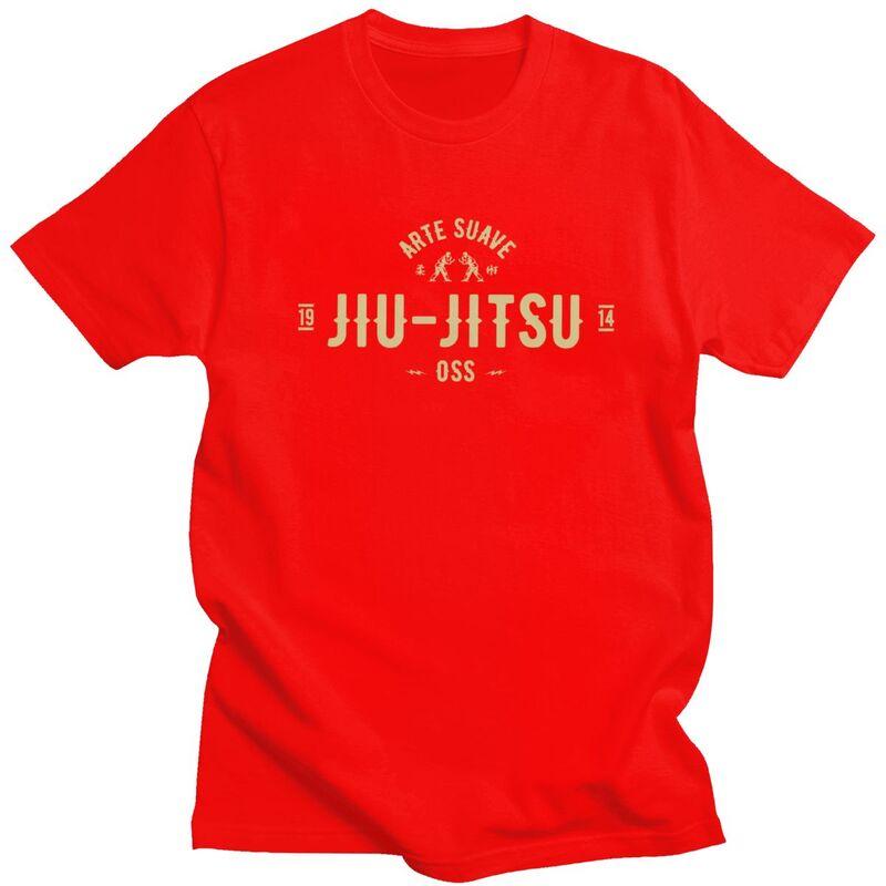 Brazilian Jiu Jitsu Shirt Arte Suave Oss BJJ T Shirts for Men 100 Cotton Tees Fathers Day Gift Tshirts Fashion Tshirt