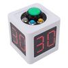 4 Sides Cube Timer Batteries Operated Accurate Seconds Countdown Timer for Chess Poker Race White