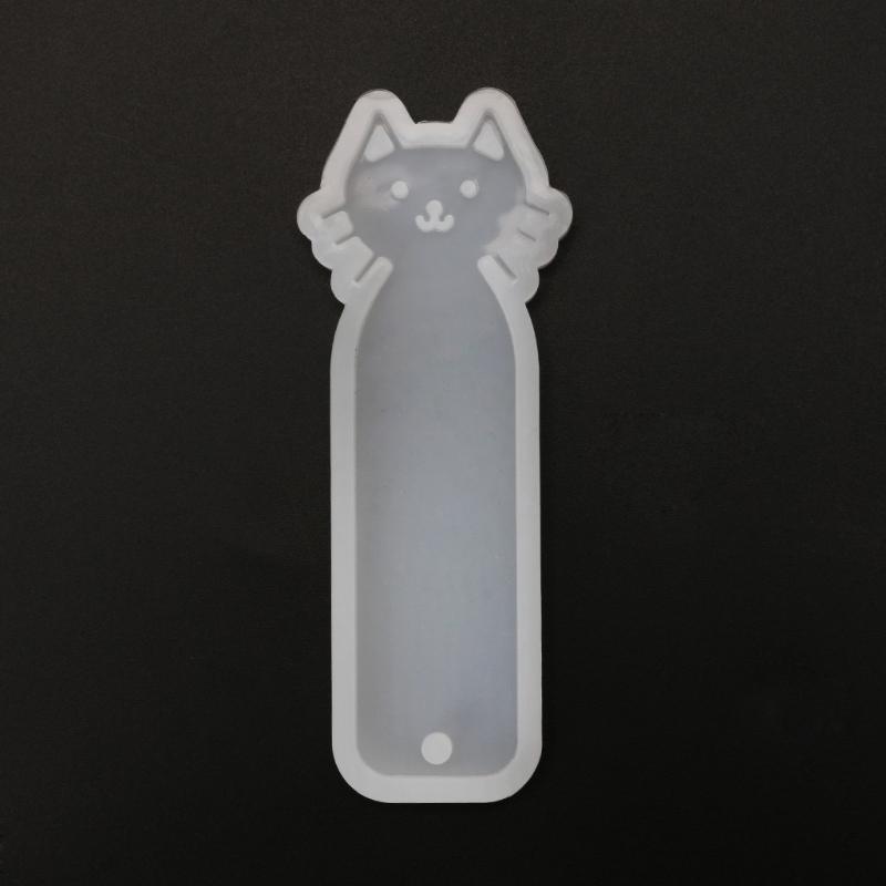 Rectangle Bookmark Silicone Mold Cute Cat Bookmark Casting Mould for DIY S чистый