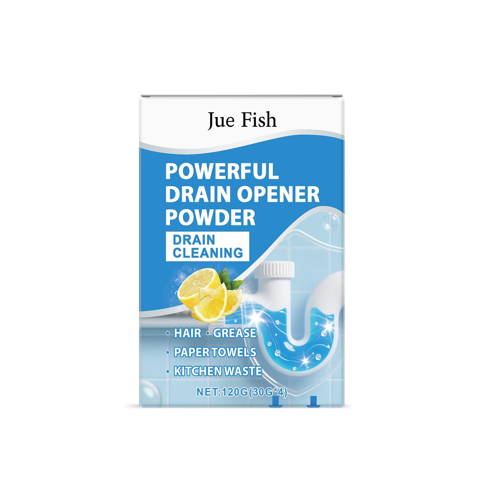 

Jue Fish Household Drain Cleaning Powder 120g - Kitchen Sink & Bathroom Drain Cleaning Powder