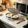 Fast Breakfast Cooking Tool Dual Cavity Microwave Egg Poacher with Lid And Handle, Food Grade Plastic Convenient Kitchenware for Steamer,