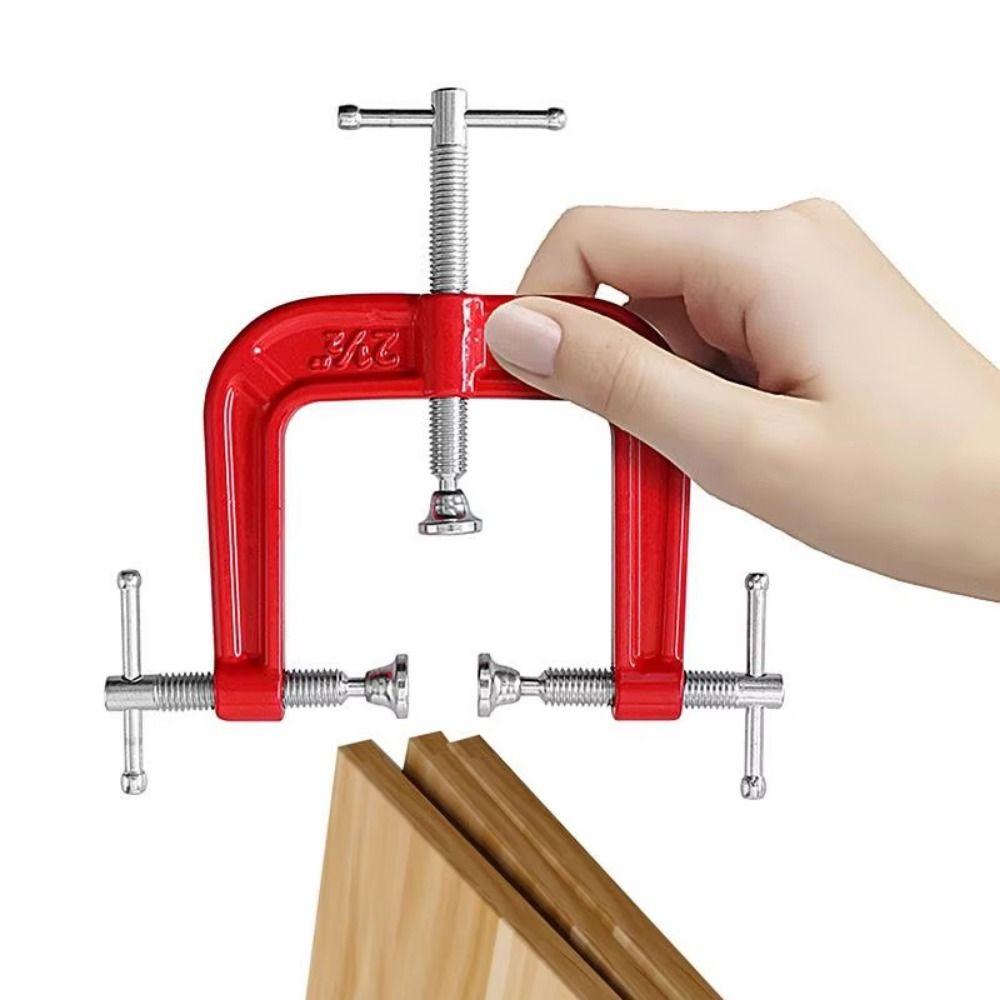 2-1/2” G-Clamp Woodworking Clamp Adjustable Fixing Clip High Durability 3 Way Edge Clamp  DIY