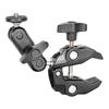 Heavy Duty Two Ball Joint Clamp For Camera Riggings Quick Release Positioning Adjustment On 13-50mm Stabilizers Rod