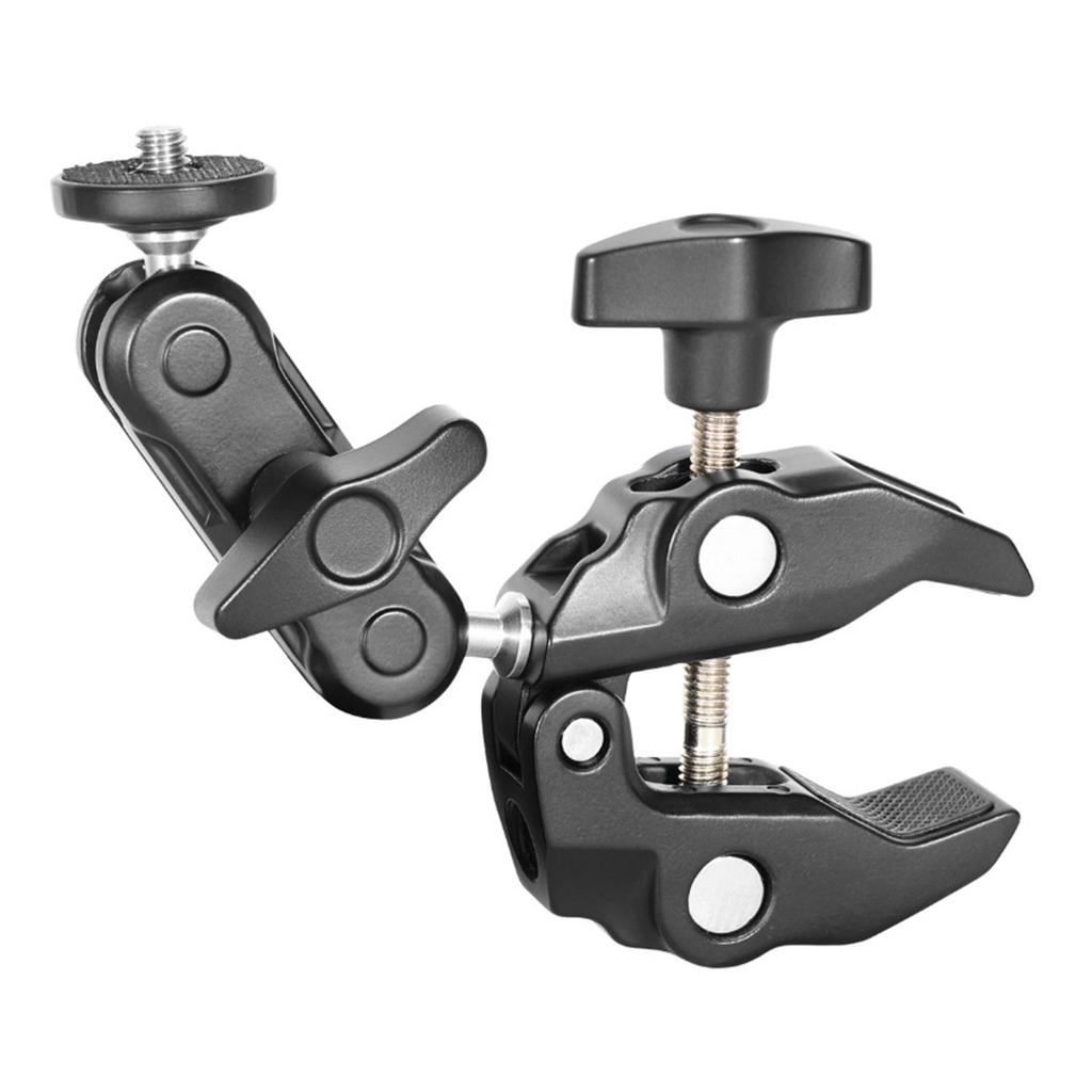 Heavy Duty Two Ball Joint Clamp For Camera Riggings Quick Release Positioning Adjustment On 13-50mm Stabilizers Rod