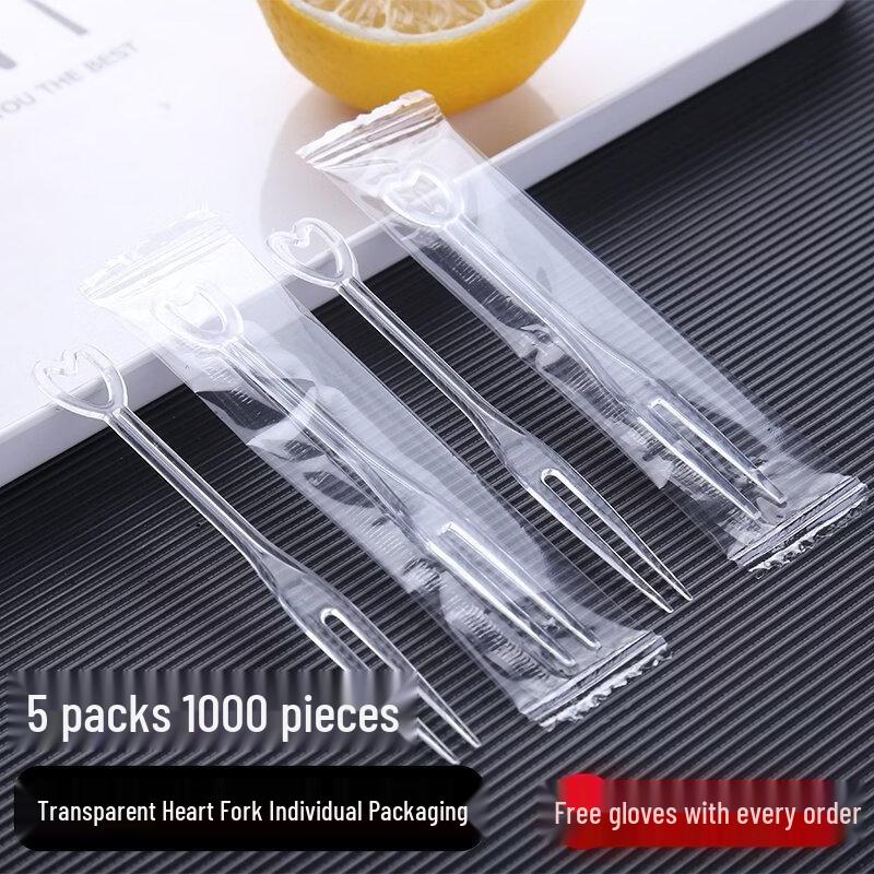 Disposable Heart-Shaped Fruit Forks