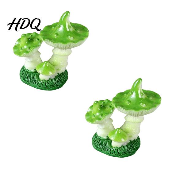 Fish Tank Waterscapes 2 Pcs Mini Mushroom Figurines Miniature Resin Figures DIY Craft Supplies for Micro Landscape Fairy Garden Aquarium,