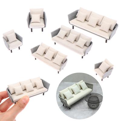 Piece Scene Decoration Dollhouse Sofa Simulation Pretend Play Toy For Photo Props Kids Toys Doll Parts Model 1 20/1 25/1 30 Kid Friendly Entertaining