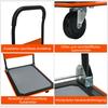Platform Cart, 330 Pound Load Capacity Platform Hand Cart, 360-Degree Swivel Casters, Foldable for Loading and Storage, Warehouse - Orange
