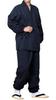 Kyoetsu Men's Winter Samue, Padded, Tsumugi-Style Fabric with Fleece Lining, Size 16 (LL, Navy)