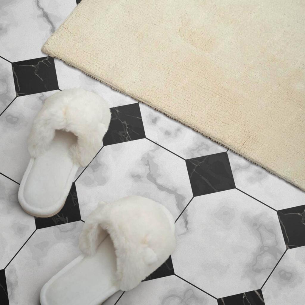 Naklejany Panel Pcv Z Motywem Idealny Do Przedpokoju 100X50 Cm Geometryczne Wzory Płytek