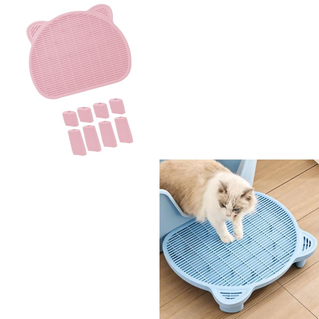 Große Katzentoilette-Stufenmatte mit Abflussdesign zur Reinigung von Haustier-Katzentoiletten