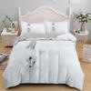 White Cat King Queen Duvet Cover Kawaii Pet Kitty Bedding Set For Kids Teens Adults Family Animal 2/3pcs Polyester Quilt Cover