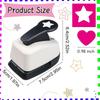Star  Postage Stamp Punch, Lever Action Craft Punch for Paper Crafting, Scrapbooking,Book Tabs, DIY Tab Maker for Journals