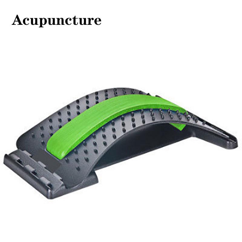 Multi-Level Adjustable Back Stretcher for Waist Neck Pain Relief Lumbar Cervical Spine Support Massager Lying