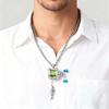 Rotatable Fishing Reel Necklace Luxury Men Neck Pendant Neck Chain Fishing Reel Ring  Fishermen