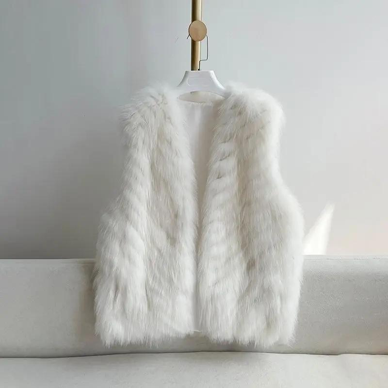 WTEMPO Damen Plüschweste Winter Herbst Pelzweste Ärmellose Sherpa Jacke Mode Sexy Shealing Gilet